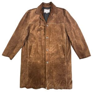 Vintage Wilsons Leather M. Julian Leather Jacket Size XL Brown Roughout Long